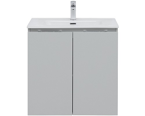 Тумба под раковину Aquanet Алвита New 70 303903 подвесная Серая матовая