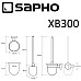 Ершик для унитаза Sapho X-round black XB300 Черный