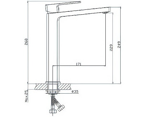 Смеситель для раковины Haiba HB11615-7 Черный матовый