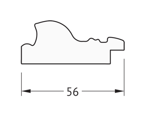 Зеркало Evoform Definite 144х54 BY 3105 в багетной раме - Виньетка состаренная бронза 56 мм