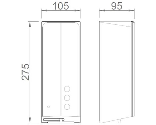 Диспенсер для жидкого мыла Nofer Black 03040.N Черный матовый