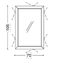 Зеркало Dolce Бронзированный коричневый 105x70см