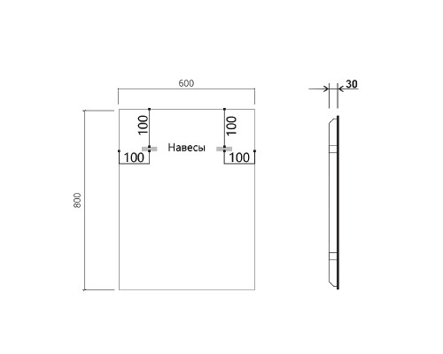 Зеркало Vincea 60 VLM-3VN600 с подсветкой с сенсорным выключателем и диммером