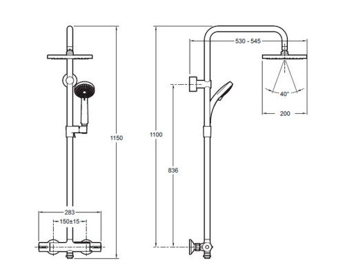 Душевая колонна Jacob Delafon E5523CP