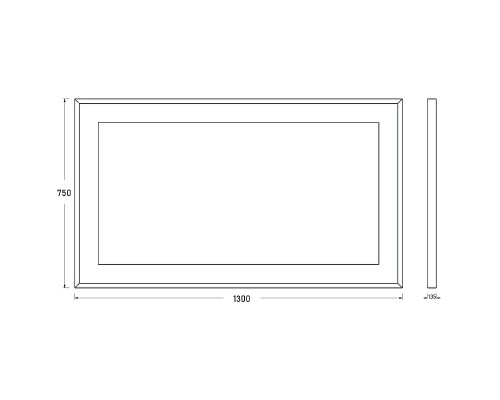 Зеркало Evoform Ledside 75х130 BY 2208 Сталь