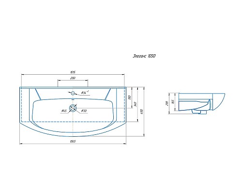 Раковина Corozo Элеганс 105 SD-00000468