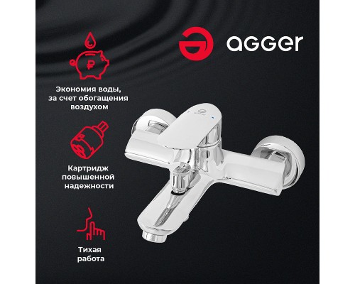 Смеситель для ванны Agger Splendid Хром