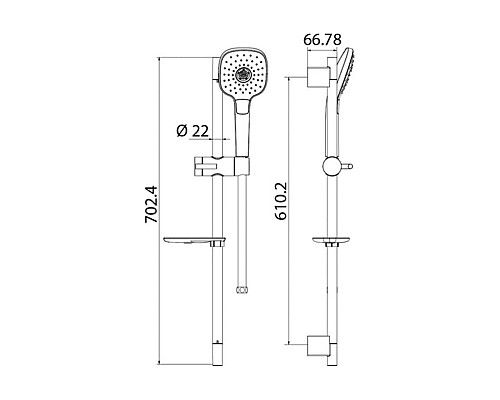 Душевой гарнитур IDDIS Sena SEN3F70i16