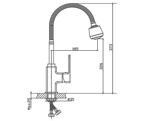 Смеситель для кухни Haiba HB73615 Хром