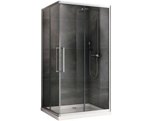 Душевой уголок Abber Schwarzer Diamant 120x90 профиль Хром стекло прозрачное