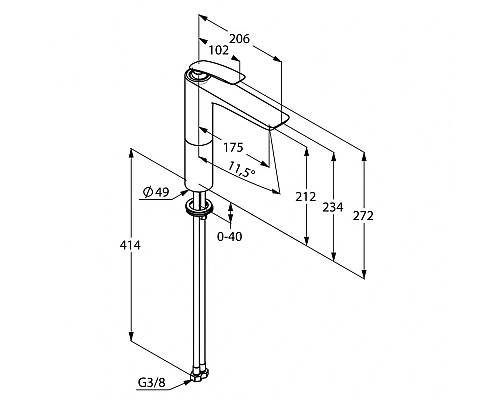 Смеситель на умывальник Kludi Balance 522969175