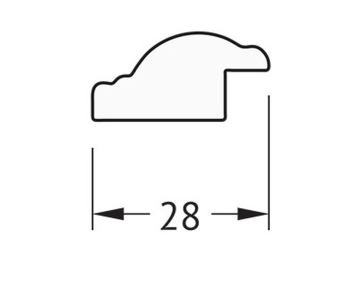 Зеркало Evoform Definite 148х68 BY 0760 в багетной раме - Витое золото 28 мм