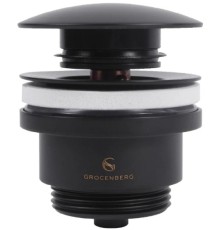 Донный клапан Grocenberg GB106 Черный матовый