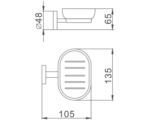 Мыльница Haiba HB8702 Черная