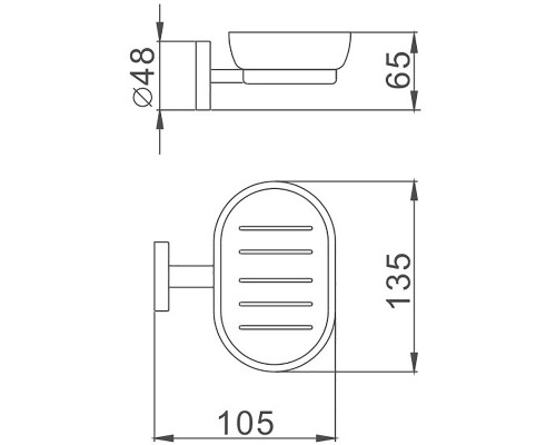 Мыльница Haiba HB8702 Черная