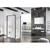 Душевая дверь Ravak Pivot 90G40300Z1 80 чёрный прозрачный