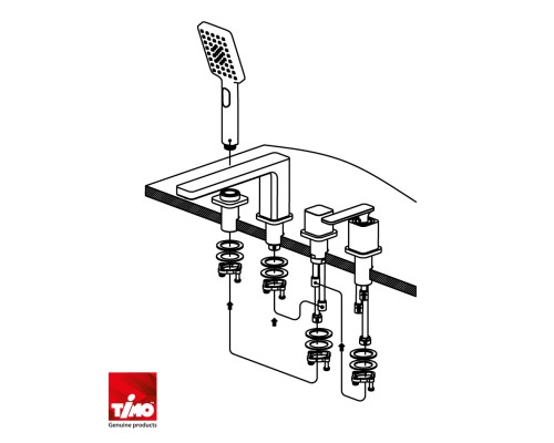 Смеситель для ванны с душем врезной Timo Torne 4330/00Y хром