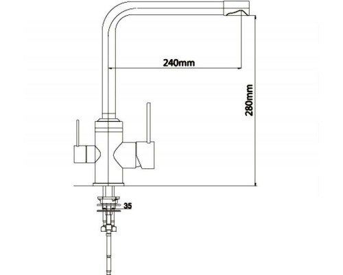 Смеситель для кухни Gappo G4399-1 Нержавеющая сталь