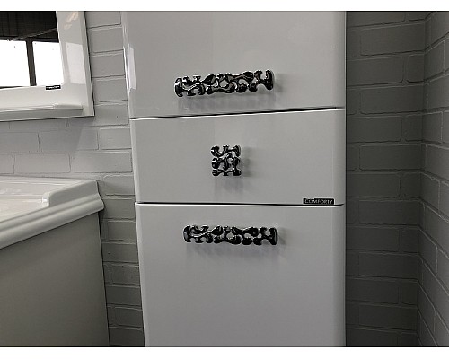 Шкаф пенал Comforty Монако 40 L 00004140124 Белый глянец