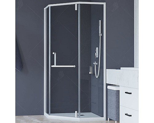 Душевой уголок RGW Hotel HO-084W 100х100 350608400-15 профиль Белый стекло прозрачное