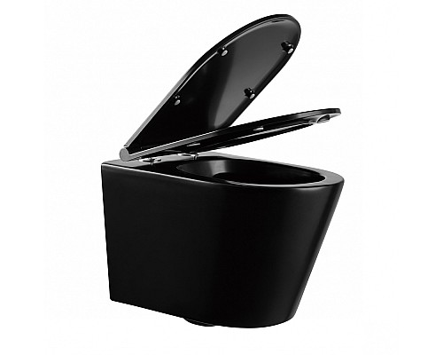 Унитаз ABBER Bequem AC1102MB подвесной черный матовый, безободковый