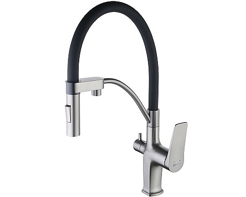 Смеситель для кухни Lemark Bronx LM3761GM Графит