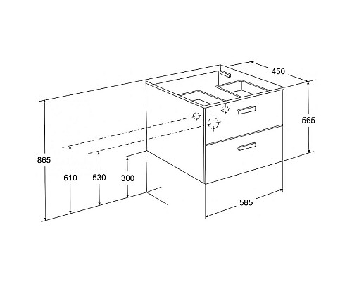 Тумба под раковину Roca Victoria Nord 60 ZRU9000027 подвесная Венге