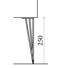 Ножки Armadi Art Lucido для пенала золото пара