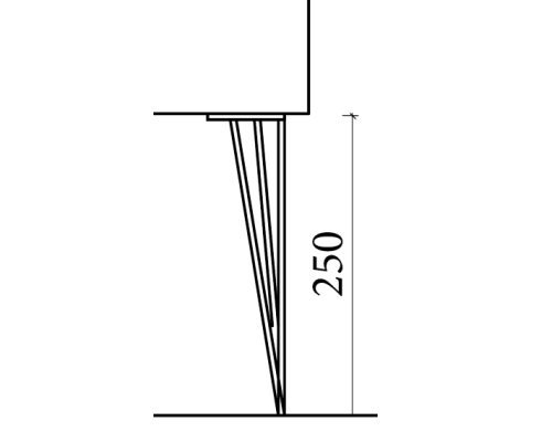 Ножки Armadi Art Lucido для пенала золото пара