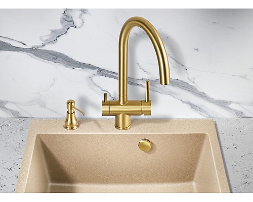 Смеситель для кухни Milacio Ultra MCU.554.GD Золото брашированное