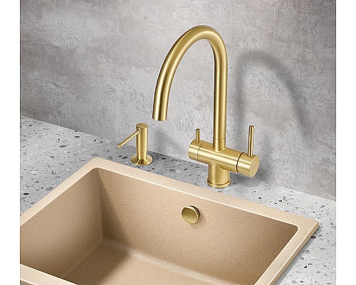 Смеситель для кухни Milacio Ultra MCU.554.GD Золото брашированное
