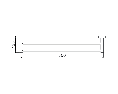 Полотенцедержатель Haiba HB1909 двойной Хром