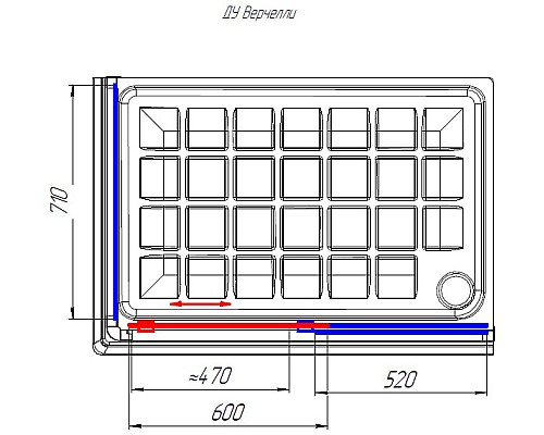 Душевой уголок Radomir Верчелли 121x84 L 1-03-1-1-0-0121 с поддоном Белый