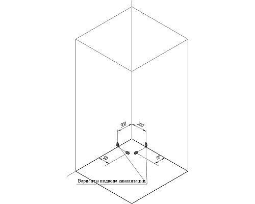 Душевой уголок Radomir Верчелли 121x84 L 1-03-1-1-0-0121 с поддоном Белый