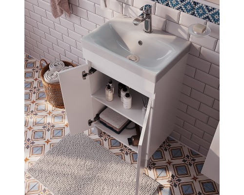 Тумба с раковиной Iddis Zodiac 50 ZOD5CDFi95K Белая