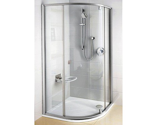Полукруглая душевая кабина Ravak Pivot 376AA101Z1 100 белый прозрачный