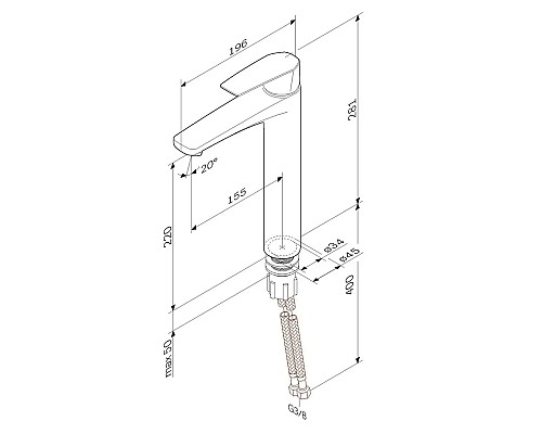 Смеситель для раковины AM.PM Gem F90A92022 Черный матовый