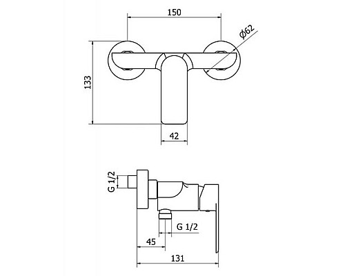 Смеситель для душа Cezares FURORE-DM-01-Cr