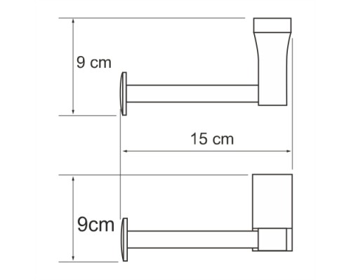 Держатель для туалетной бумаги WasserKRAFT Abens K-3296 Черный матовый
