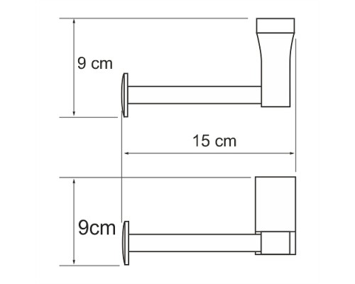 Держатель для туалетной бумаги WasserKRAFT Abens K-3296 Черный матовый