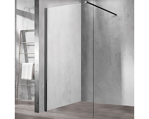 Душевая перегородка Vincea Walk-In 120 VSW-1H120CLB Черный матовый