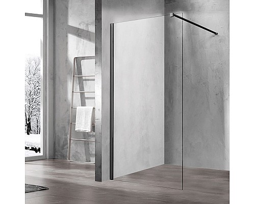 Душевая перегородка Vincea Walk-In 120 VSW-1H120CLB Черный матовый