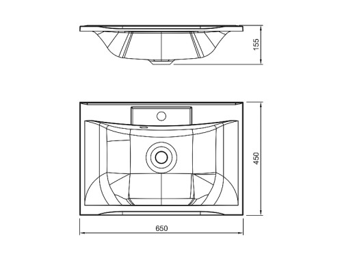 Раковина Florentina Прима 65 10.010.00650.001 Белая