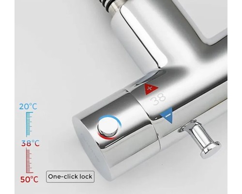 Гигиенический душ со смесителем Gappo G7290 с термостатом Хром