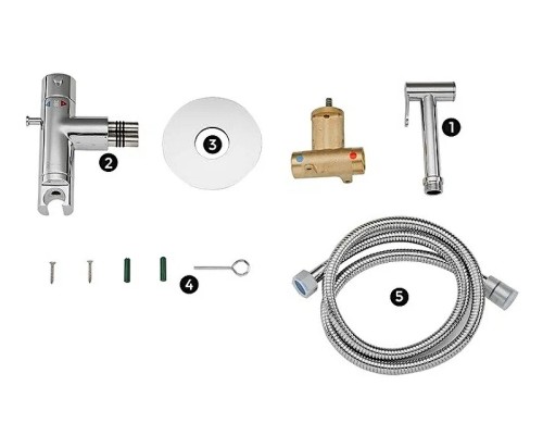 Гигиенический душ со смесителем Gappo G7290 с термостатом Хром