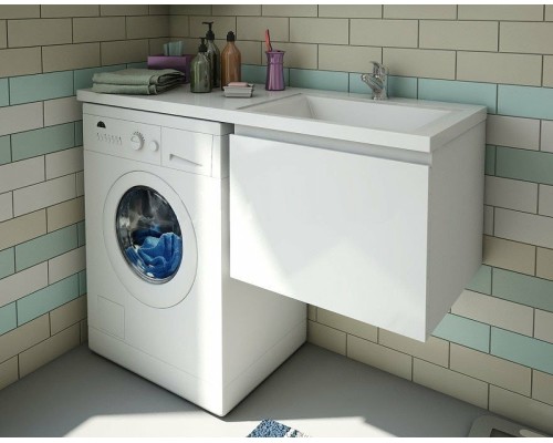 Тумба с раковиной Эстет Dallas Luxe 115 R ФР-00002306 подвесная Белая