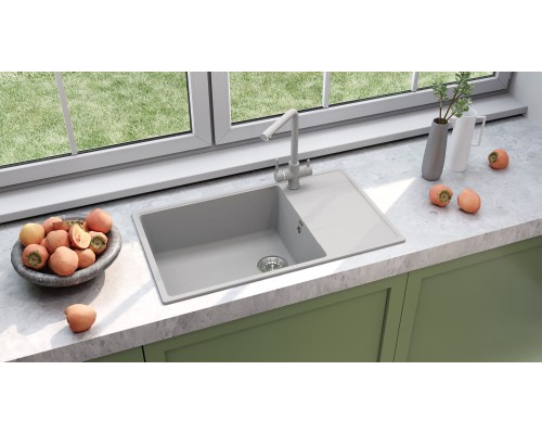 Кухонная мойка Ulgran Quartz Prima 860-04 платина