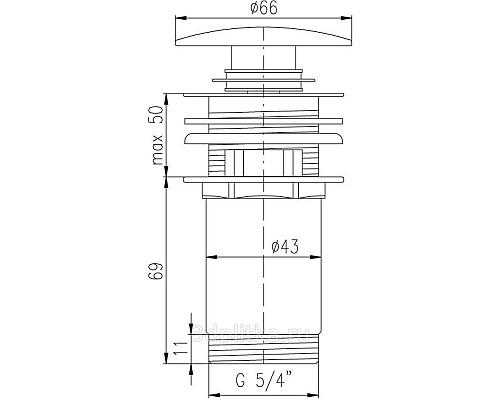 Донный клапан Rav Slezak MD0485 Белый