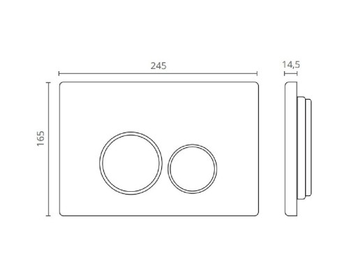 Клавиша смыва Ctesi Round BK0202122 Черная матовая