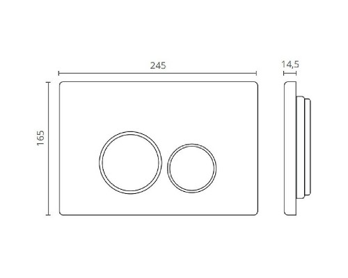 Клавиша смыва Ctesi Round BK0202122 Черная матовая